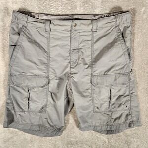 Swiss Alps Cargo Shorts Mens Large 35 Gray Excellent Ripstop Hiking Outdoor